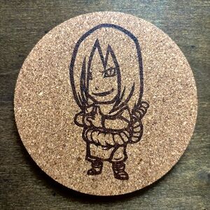Naruto Orichimaru Chibi Style Laser Engraved Cork Coaster